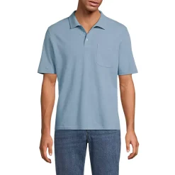 Men's Short Sleeve Cotton Linen Polo