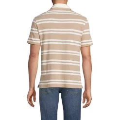 Men's Short Sleeve Cotton Linen Rugby Polo