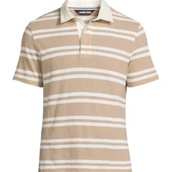 Men's Short Sleeve Cotton Linen Rugby Polo