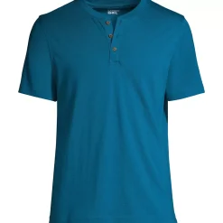 Men's Short Sleeve Cotton Supima Jersey Henley