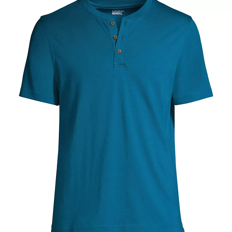 Men's Short Sleeve Cotton Supima Jersey Henley