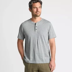 Men's Short Sleeve Cotton Supima Jersey Henley