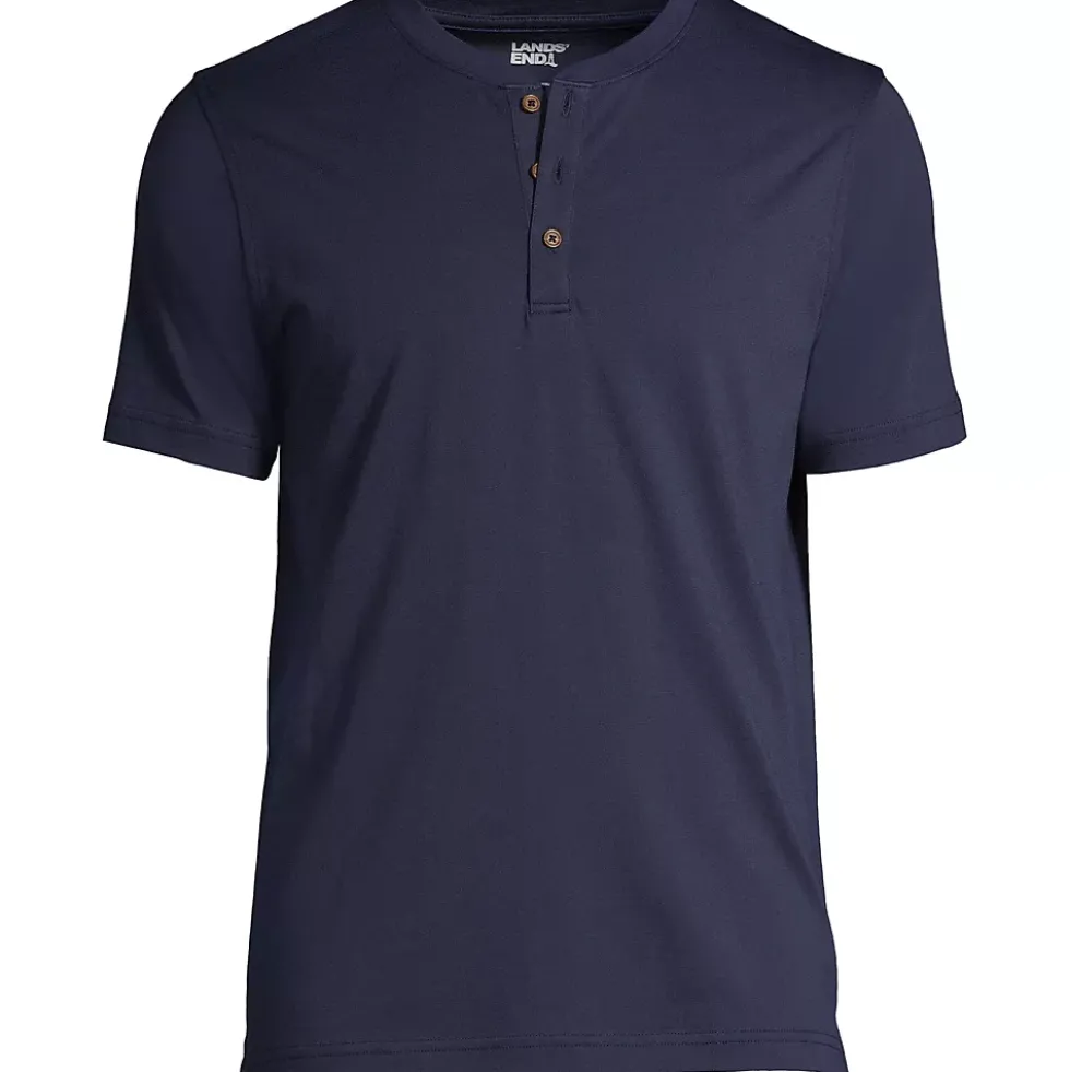 Men's Short Sleeve Cotton Supima Jersey Henley