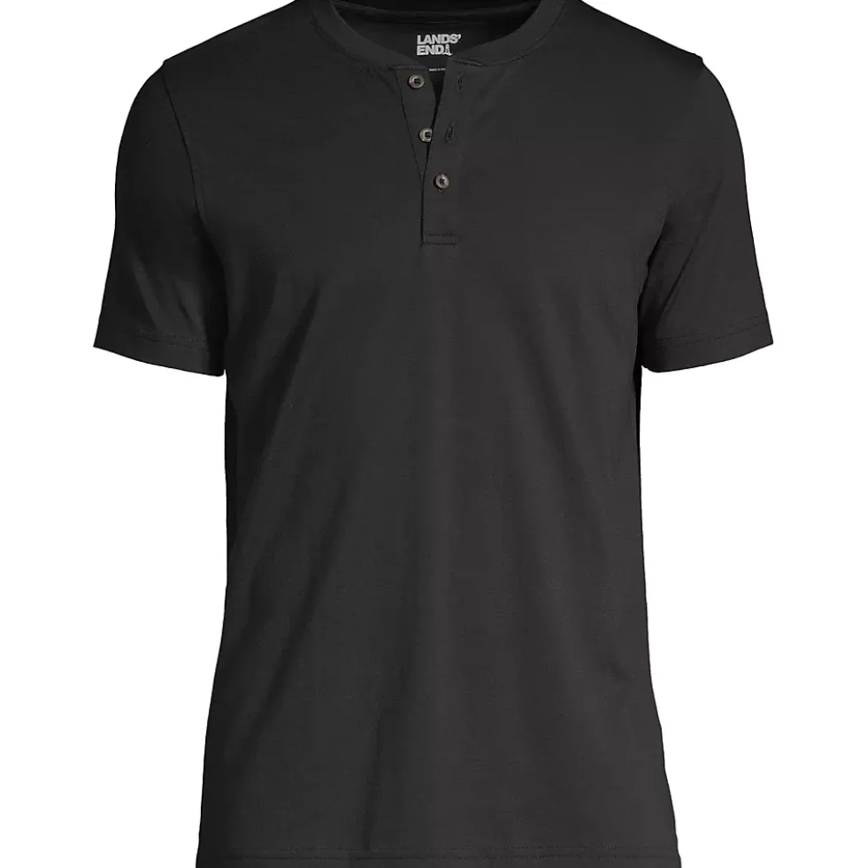 Men's Short Sleeve Cotton Supima Jersey Henley