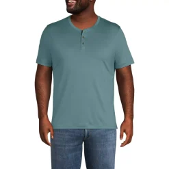 Men's Short Sleeve Cotton Supima Jersey Henley