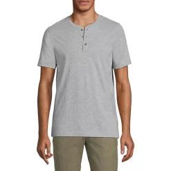 Men's Short Sleeve Cotton Supima Jersey Henley