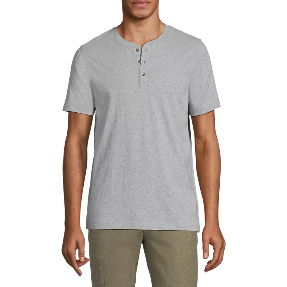 Men's Short Sleeve Cotton Supima Jersey Henley