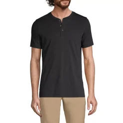 Men's Short Sleeve Cotton Supima Jersey Henley