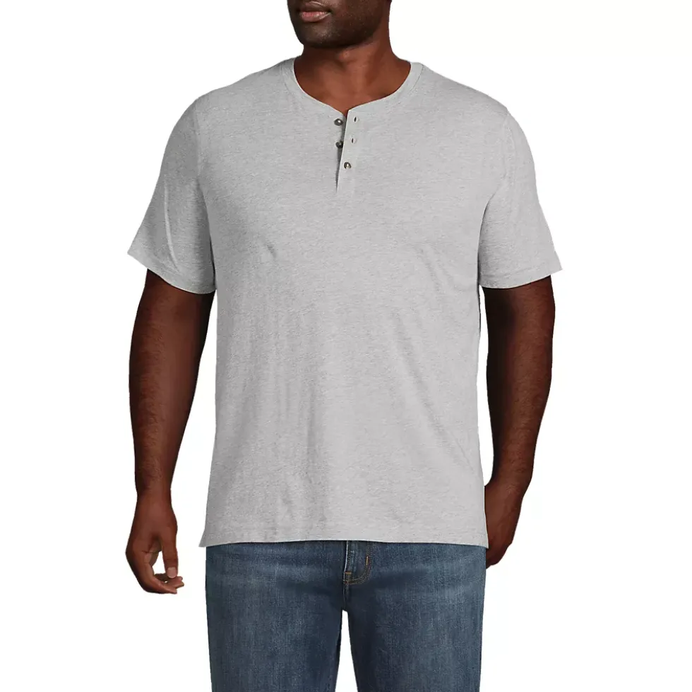 Men's Short Sleeve Cotton Supima Jersey Henley