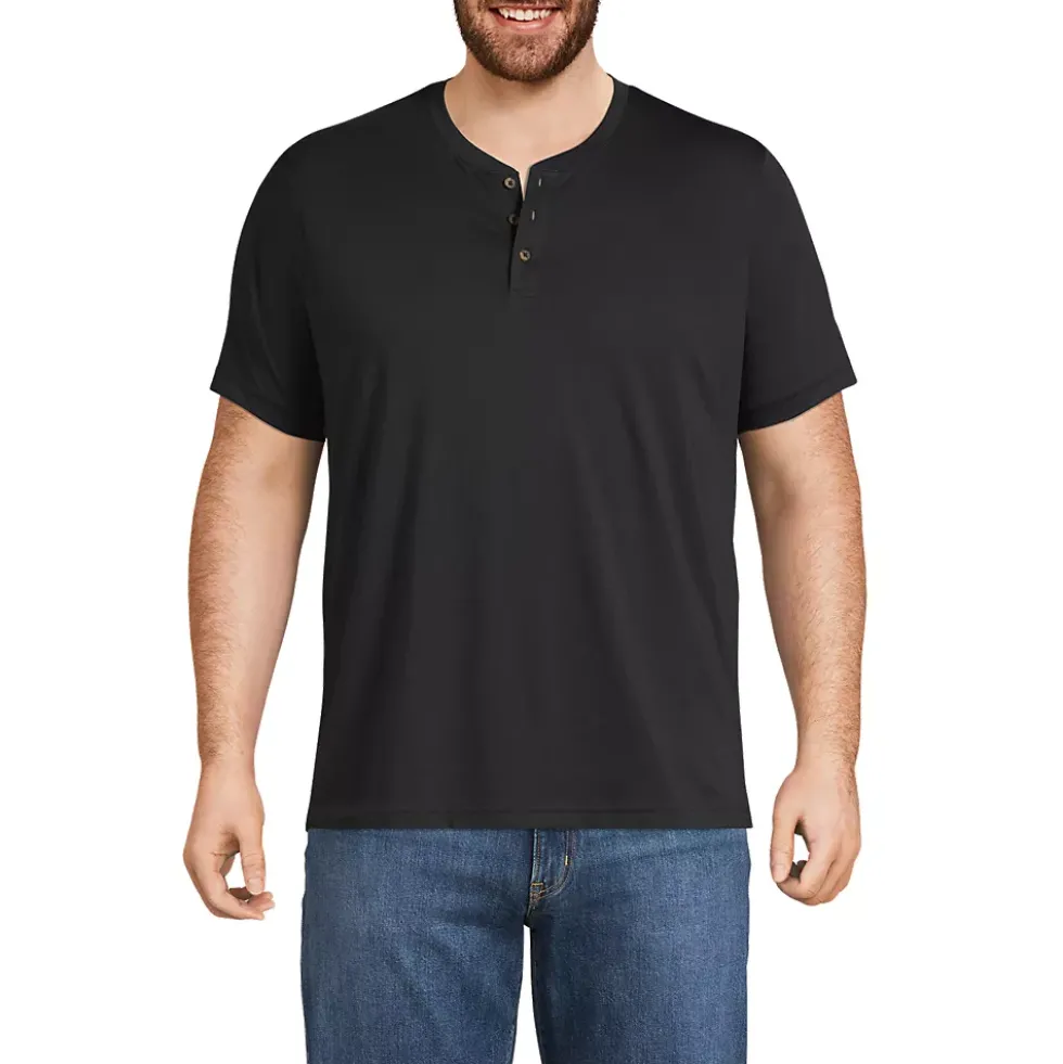 Men's Short Sleeve Cotton Supima Jersey Henley