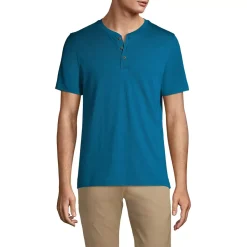 Men's Short Sleeve Cotton Supima Jersey Henley