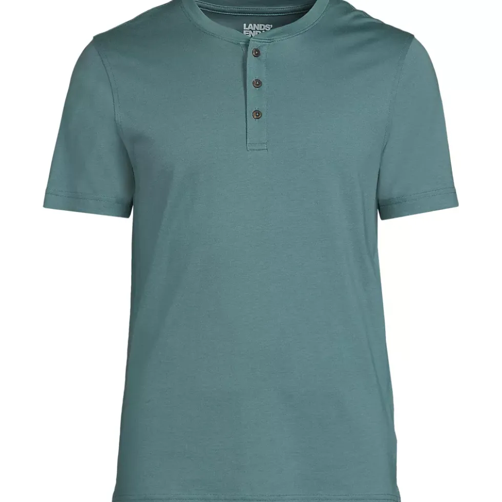 Men's Short Sleeve Cotton Supima Jersey Henley