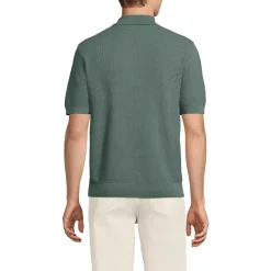 Men's Short Sleeve Fine Gauge Sweater Polo