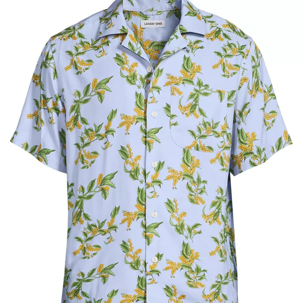 Men's Short Sleeve Hawaiian Camp Collar Shirt