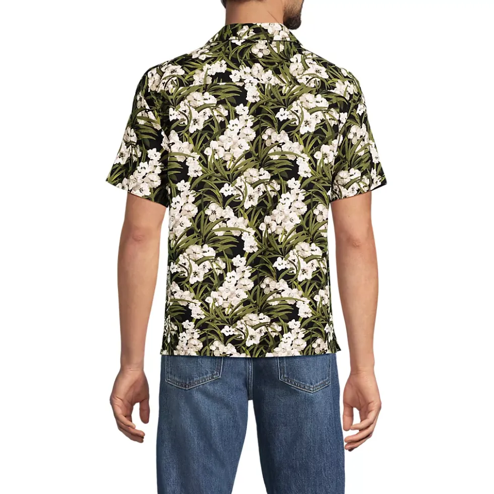 Men's Short Sleeve Hawaiian Camp Collar Shirt