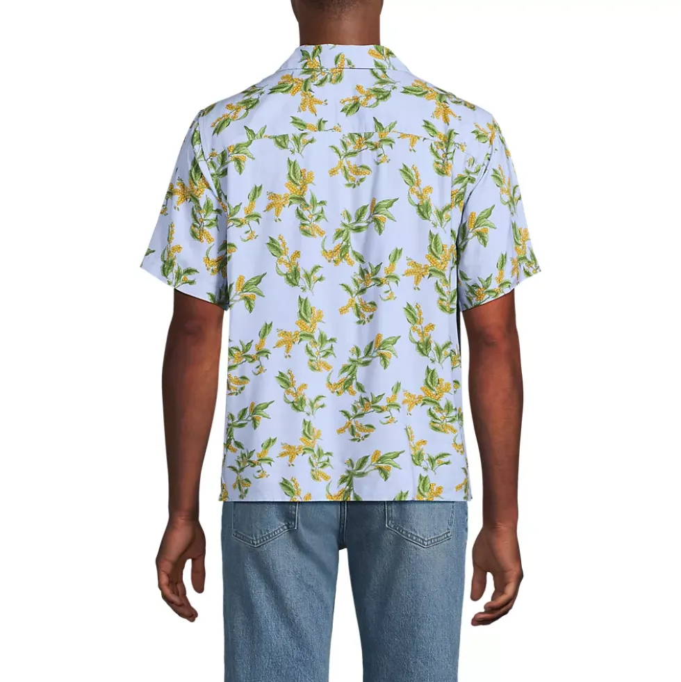 Men's Short Sleeve Hawaiian Camp Collar Shirt