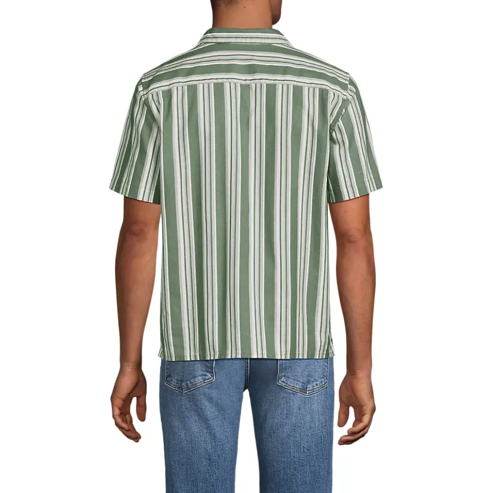 Men's Short Sleeve Linen Hawaiian Camp Collar Shirt
