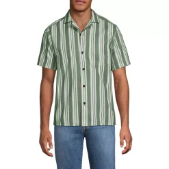 Men's Short Sleeve Linen Hawaiian Camp Collar Shirt