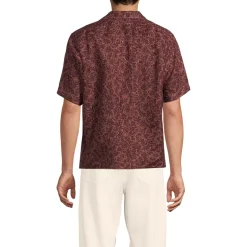 Men's Short Sleeve Linen Hawaiian Camp Collar Shirt