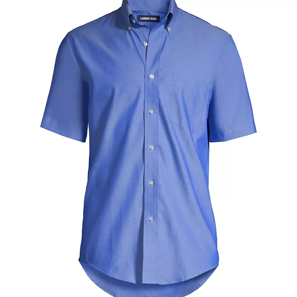 Men's Short Sleeve No Iron Pinpoint Dress Shirt