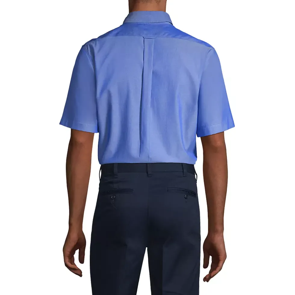 Men's Short Sleeve No Iron Pinpoint Dress Shirt