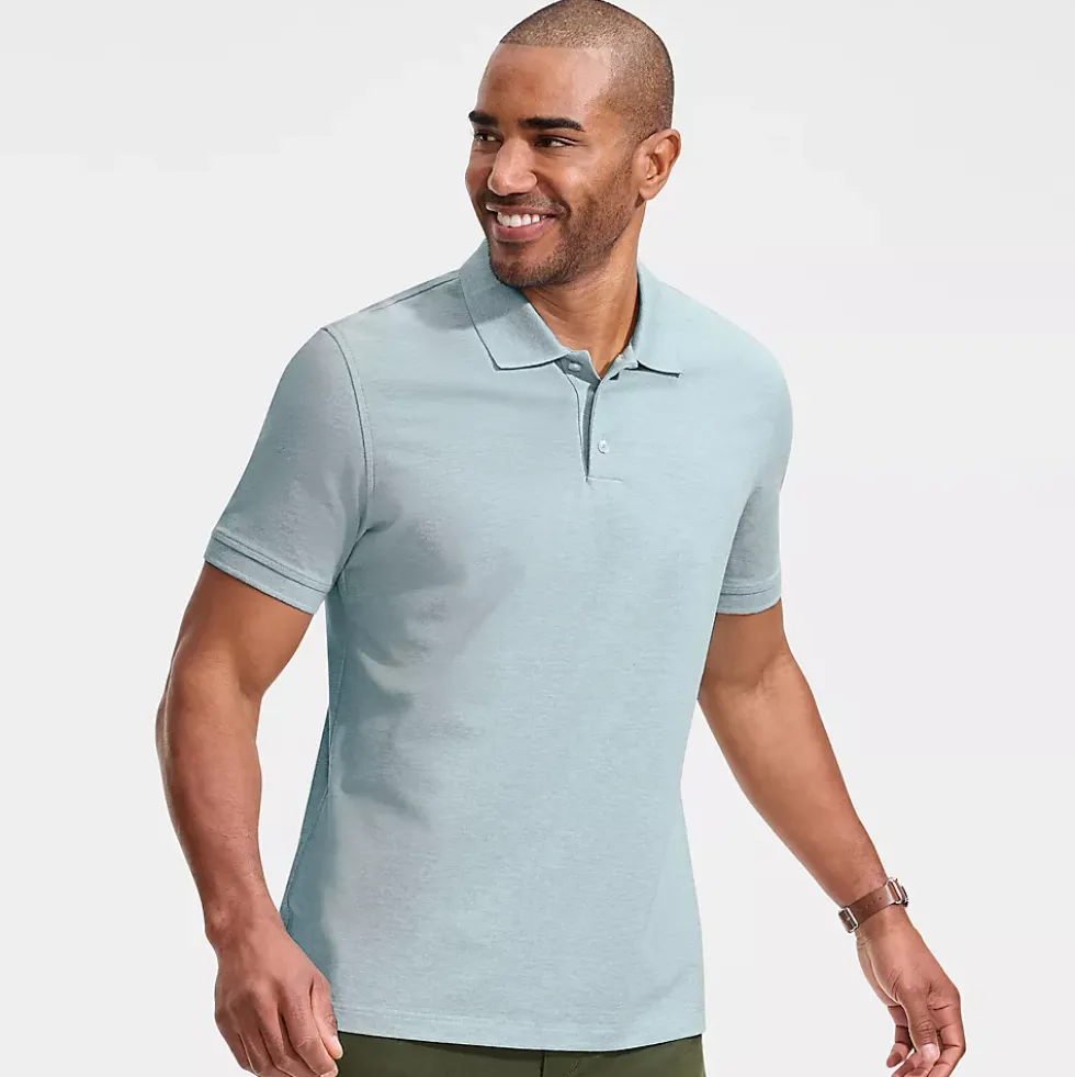 Men's Short Sleeve Performance Mesh Pique Polo