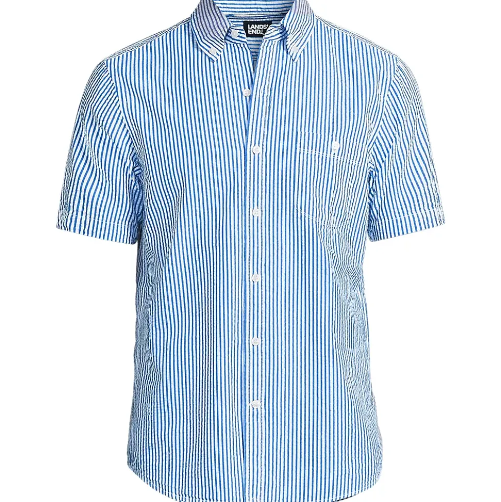 Men's Short Sleeve Seersucker Shirt