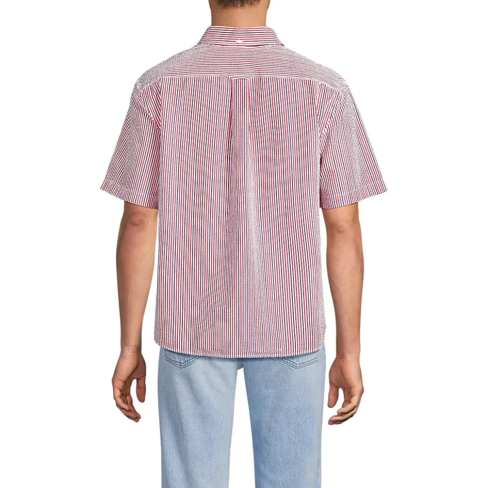 Men's Short Sleeve Seersucker Shirt