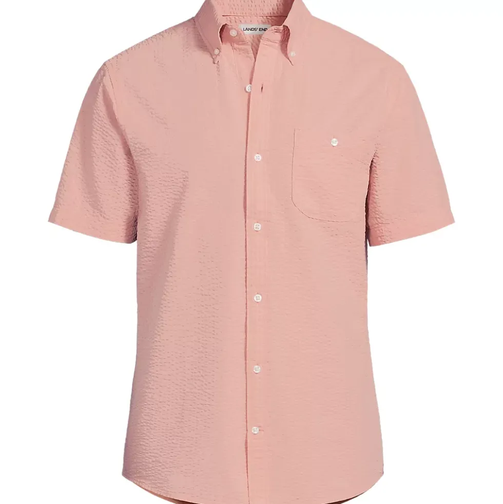 Men's Short Sleeve Seersucker Shirt