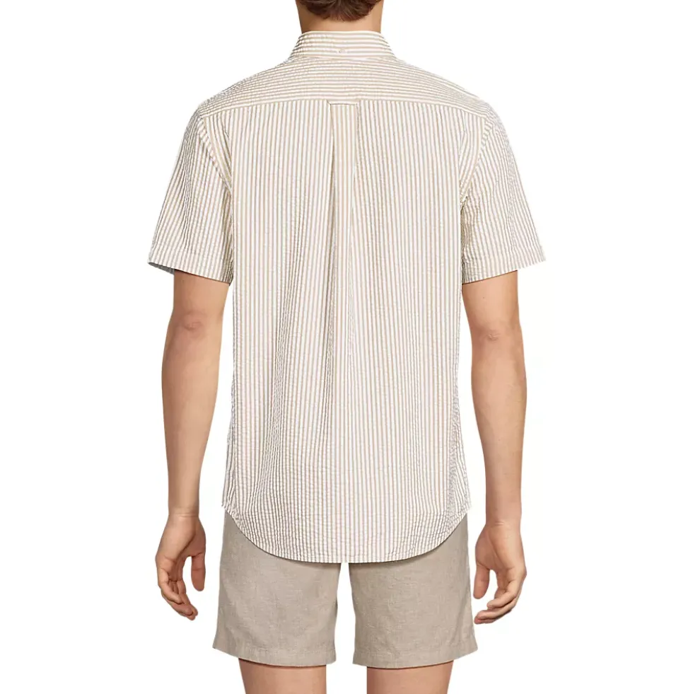 Men's Short Sleeve Seersucker Shirt