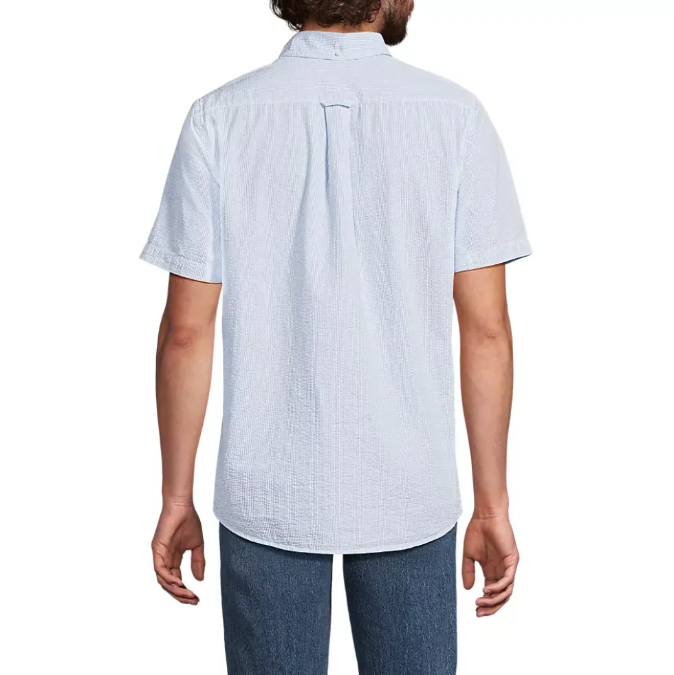 Men's Short Sleeve Seersucker Shirt