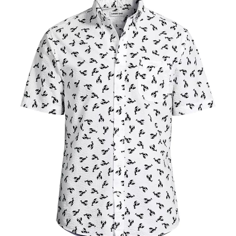 Men's Short Sleeve Seersucker Shirt