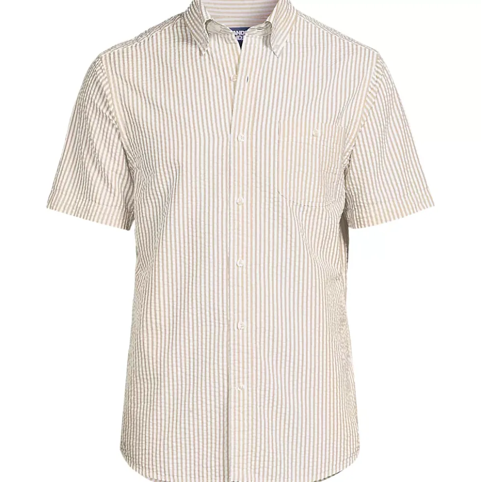 Men's Short Sleeve Seersucker Shirt