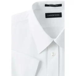 Men's Short Sleeve Straight Collar Broadcloth Shirt