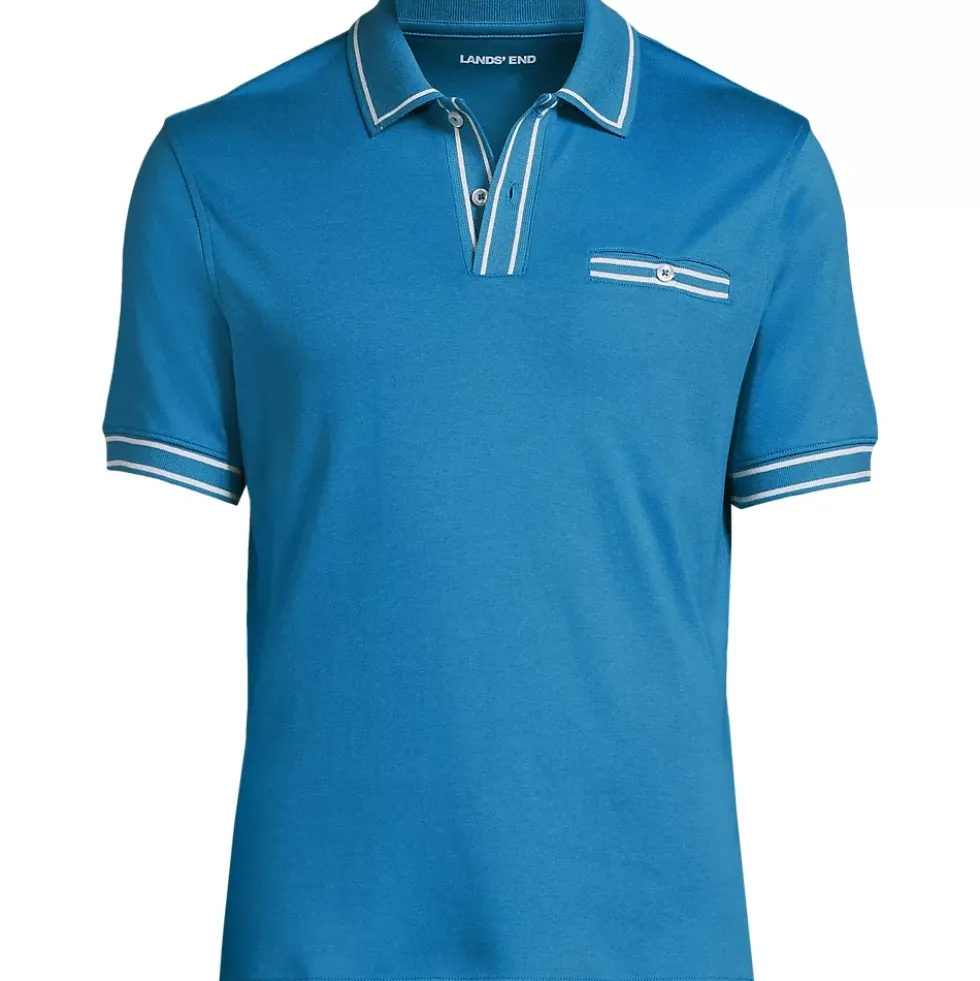 Men's Short Sleeve Tipped Welt Pocket Supima Polo