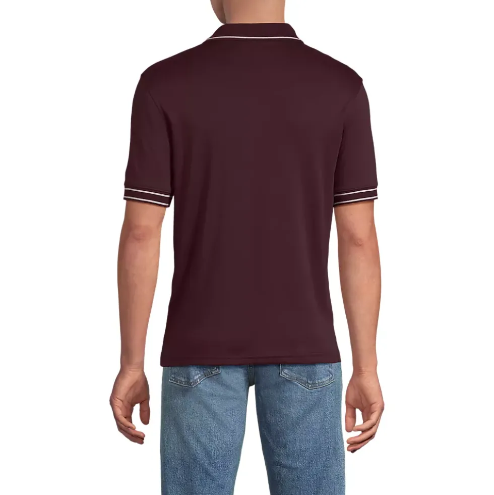 Men's Short Sleeve Tipped Welt Pocket Supima Polo