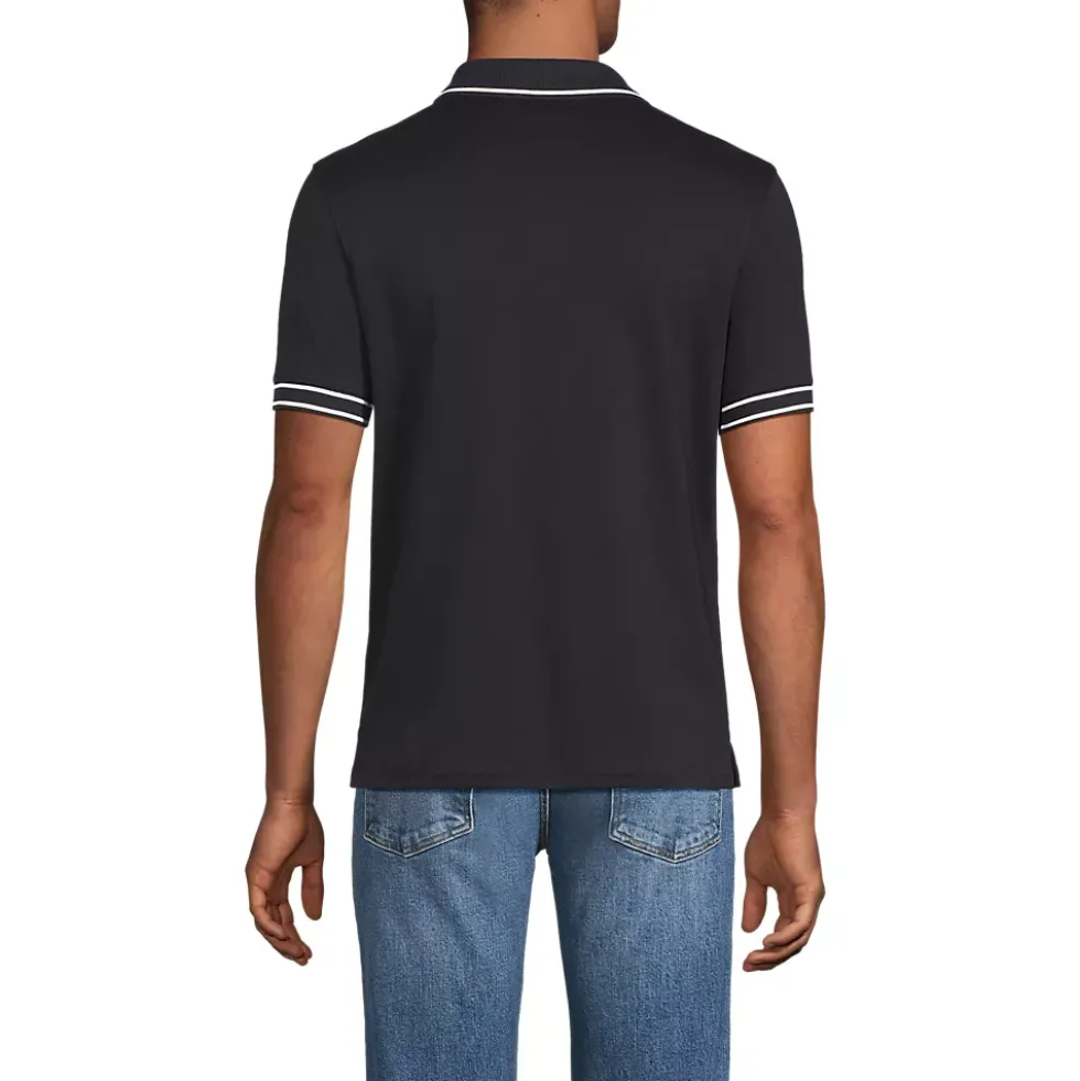Men's Short Sleeve Tipped Welt Pocket Supima Polo