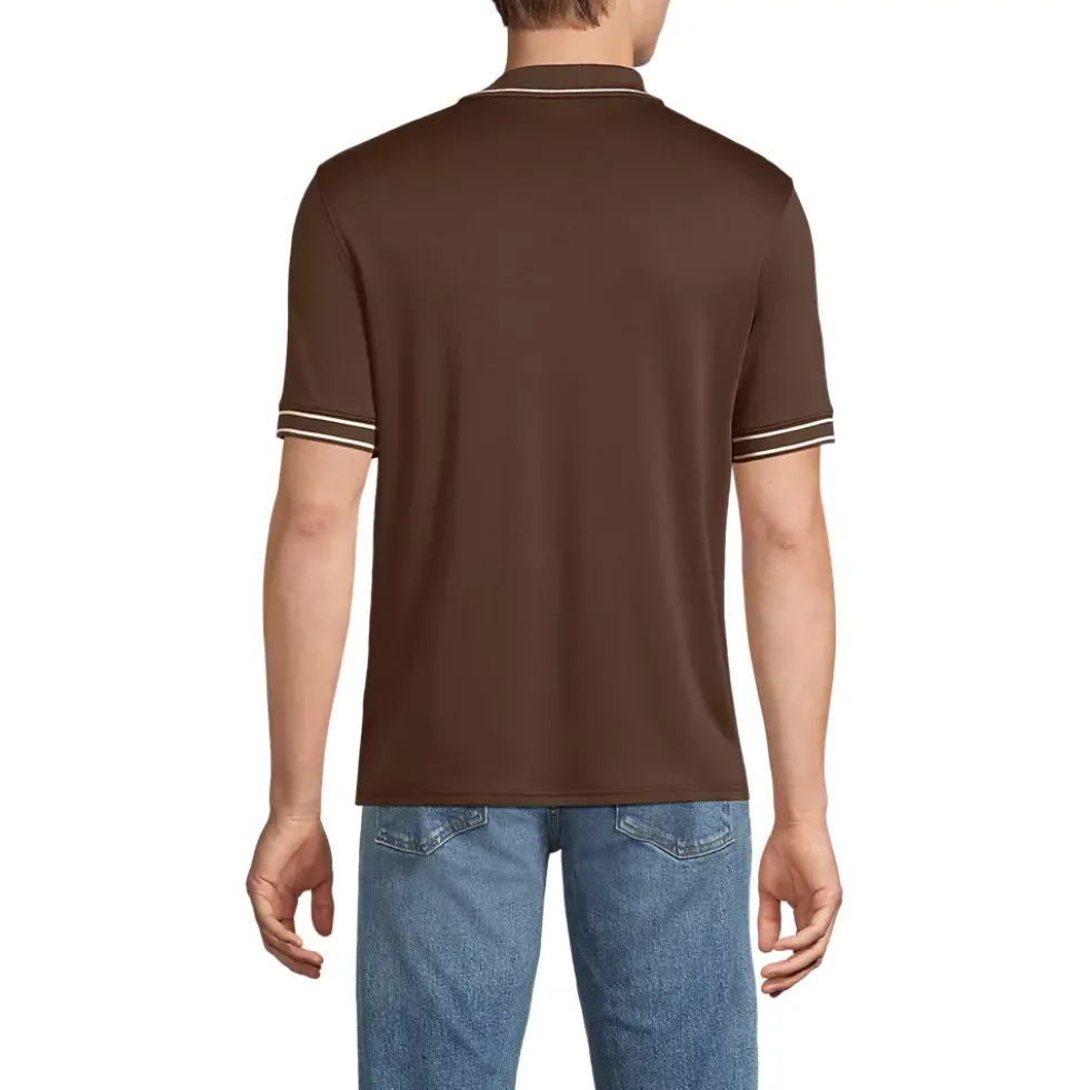 Men's Short Sleeve Tipped Welt Pocket Supima Polo