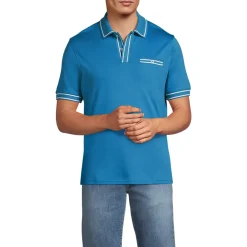Men's Short Sleeve Tipped Welt Pocket Supima Polo