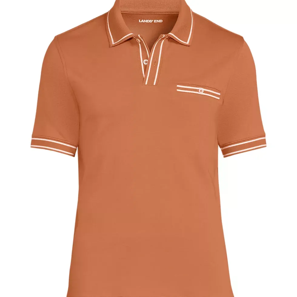 Men's Short Sleeve Tipped Welt Pocket Supima Polo