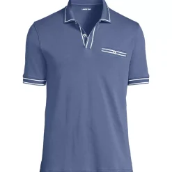 Men's Short Sleeve Tipped Welt Pocket Performance Supima Polo