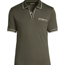 Men's Short Sleeve Tipped Welt Pocket Performance Supima Polo