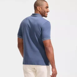 Men's Short Sleeve Tipped Welt Pocket Performance Supima Polo