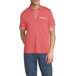 Men's Short Sleeve Tipped Welt Pocket Performance Supima Polo