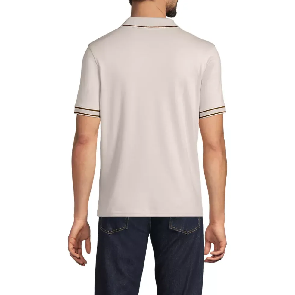 Men's Short Sleeve Tipped Welt Pocket Performance Supima Polo