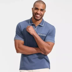 Men's Short Sleeve Tipped Welt Pocket Performance Supima Polo