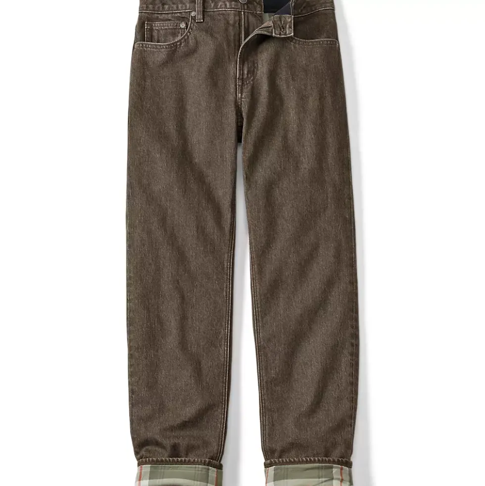Men's Stretch Comfort Waist Classic Fit Flannel Lined Jean