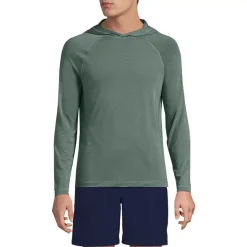 Men's SunShade UPF 50 Cooling Long Sleeve Hooded Swim Tee Rash Guard