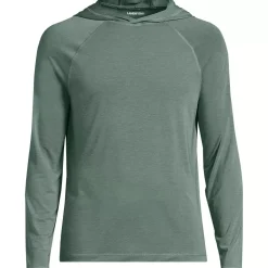 Men's SunShade UPF 50 Cooling Long Sleeve Hooded Swim Tee Rash Guard