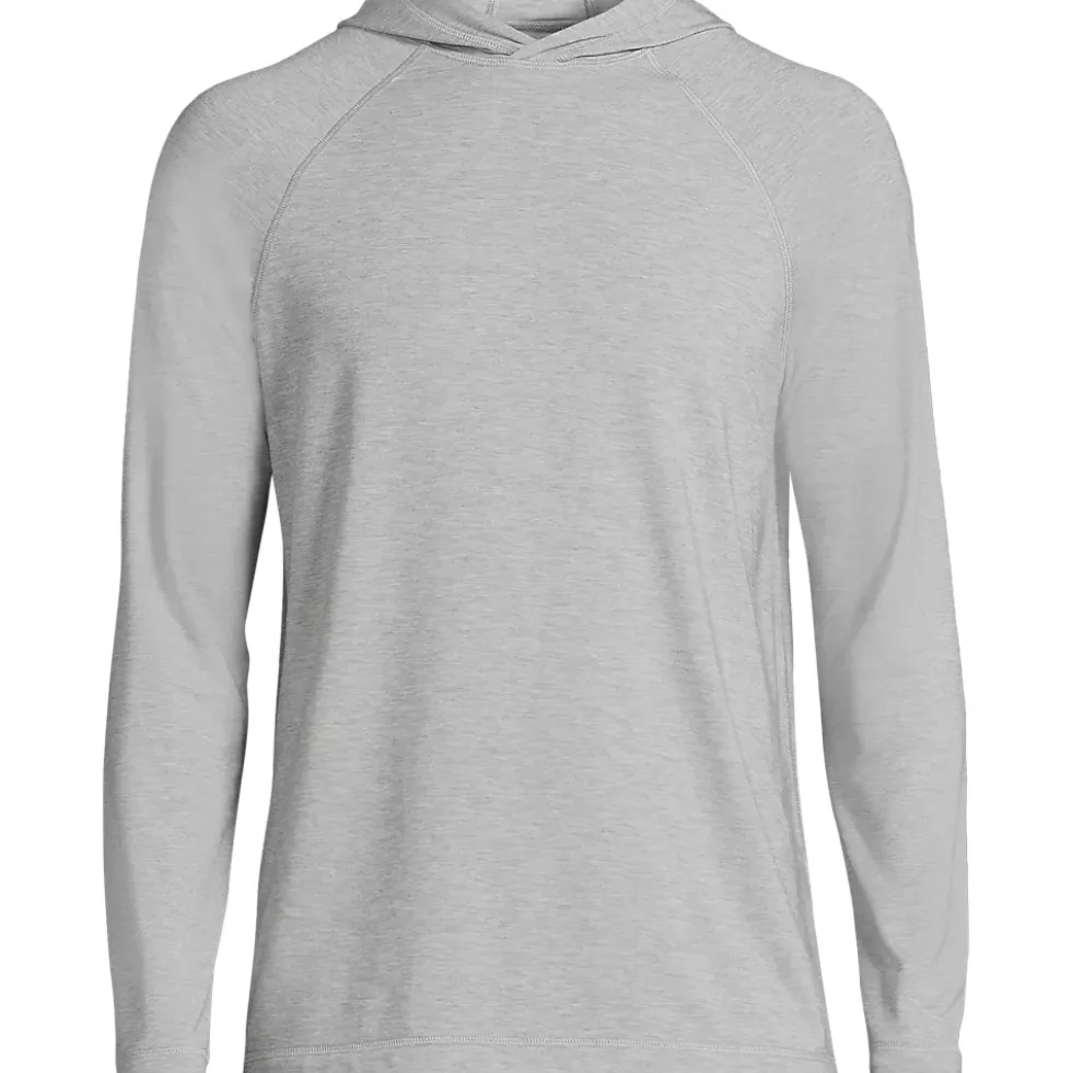 Men's SunShade UPF 50 Cooling Long Sleeve Hooded Swim Tee Rash Guard